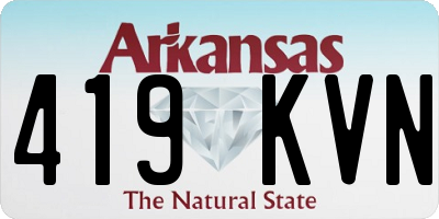 AR license plate 419KVN
