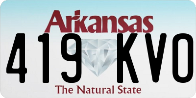 AR license plate 419KVO