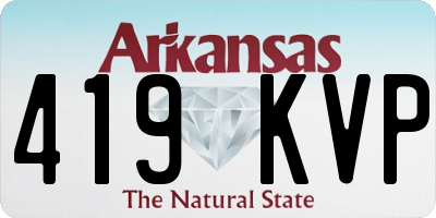 AR license plate 419KVP