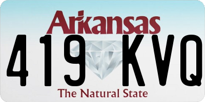 AR license plate 419KVQ