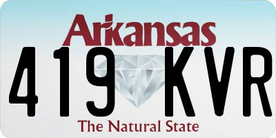 AR license plate 419KVR
