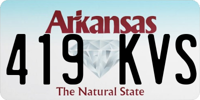 AR license plate 419KVS