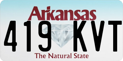 AR license plate 419KVT