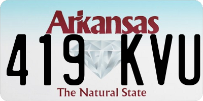 AR license plate 419KVU
