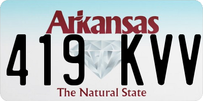 AR license plate 419KVV