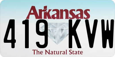 AR license plate 419KVW