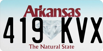 AR license plate 419KVX
