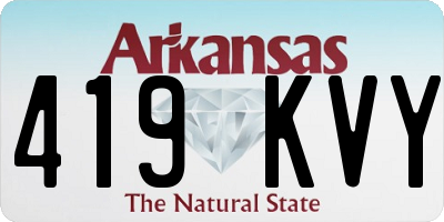 AR license plate 419KVY