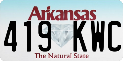 AR license plate 419KWC