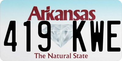 AR license plate 419KWE
