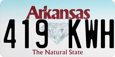AR license plate 419KWH