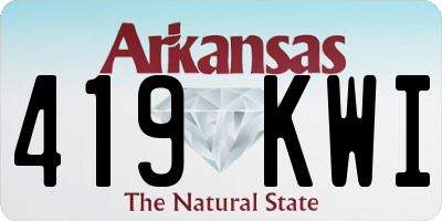 AR license plate 419KWI