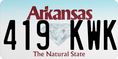 AR license plate 419KWK