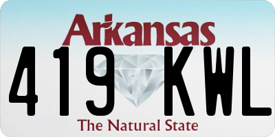 AR license plate 419KWL
