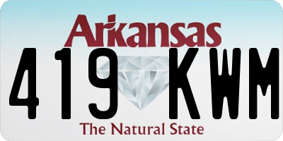 AR license plate 419KWM