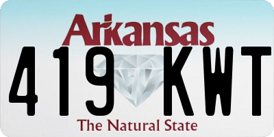 AR license plate 419KWT