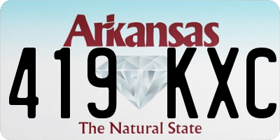 AR license plate 419KXC
