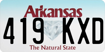 AR license plate 419KXD