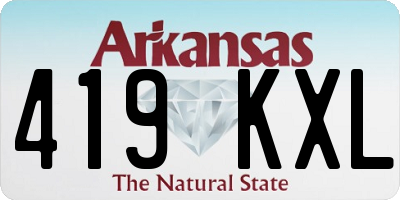 AR license plate 419KXL