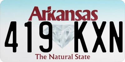 AR license plate 419KXN