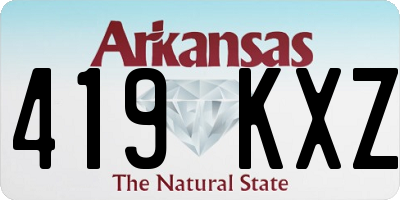 AR license plate 419KXZ