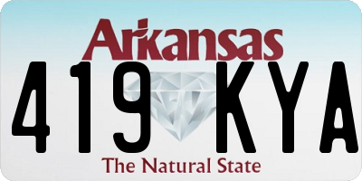 AR license plate 419KYA