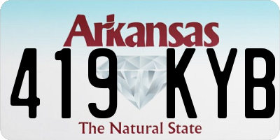 AR license plate 419KYB