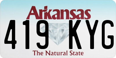AR license plate 419KYG