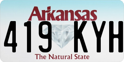 AR license plate 419KYH