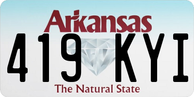 AR license plate 419KYI