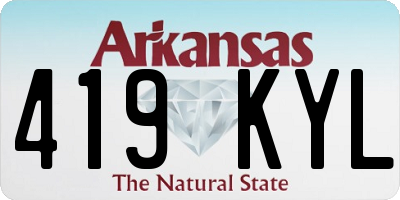 AR license plate 419KYL