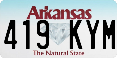 AR license plate 419KYM