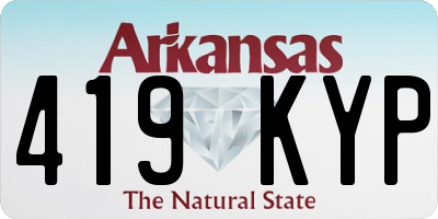 AR license plate 419KYP