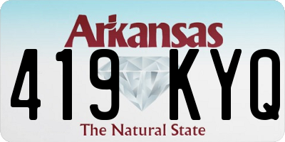 AR license plate 419KYQ