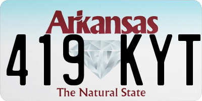 AR license plate 419KYT
