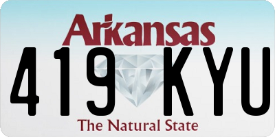AR license plate 419KYU