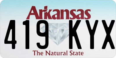 AR license plate 419KYX