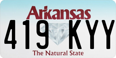 AR license plate 419KYY