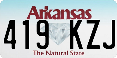 AR license plate 419KZJ