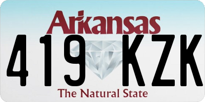 AR license plate 419KZK