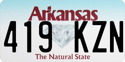 AR license plate 419KZN