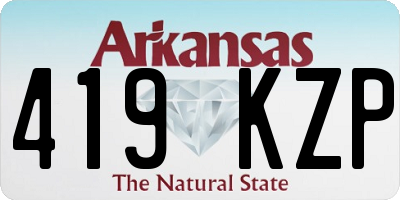 AR license plate 419KZP