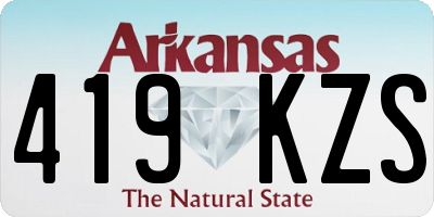 AR license plate 419KZS