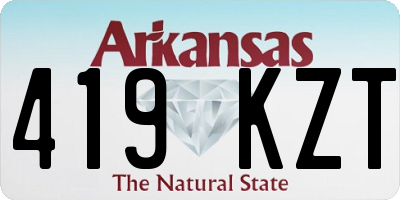 AR license plate 419KZT