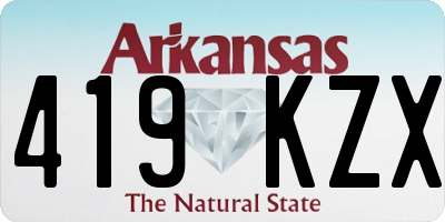 AR license plate 419KZX