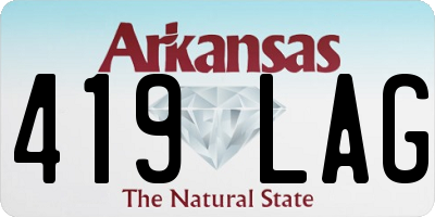 AR license plate 419LAG