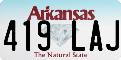 AR license plate 419LAJ