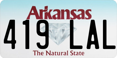 AR license plate 419LAL