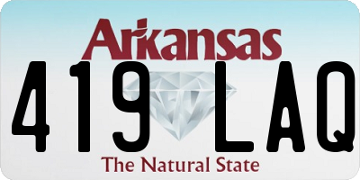 AR license plate 419LAQ