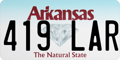 AR license plate 419LAR